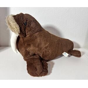 SeaWorld Brown Walrus Plush 14" Stuffed Animal Souvenir Tusks DREAMJY-1119